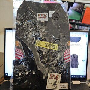 Rare Men's Cattlemen ELY flag DRESS shirt in black XL